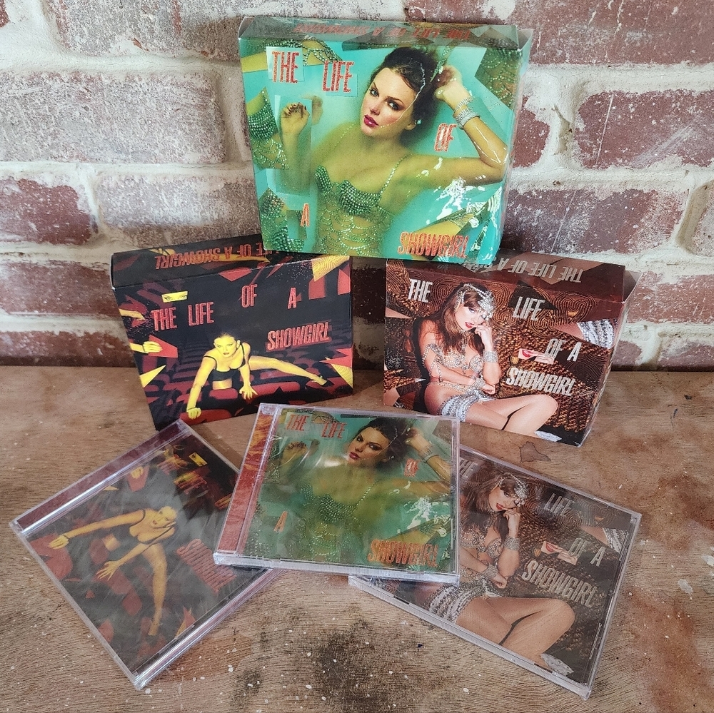 Taylor Swift The Life of a Showgirl 3 CD Collection w/ Boxes